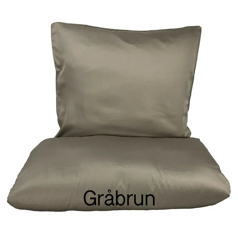 100 % lyocell bambus sengetøj | 140 x 220 cm – Grå – Gråbrun