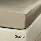 100 % lyocell bambus faconlagen | 210 x 210 cm – Brun – Gråbrun