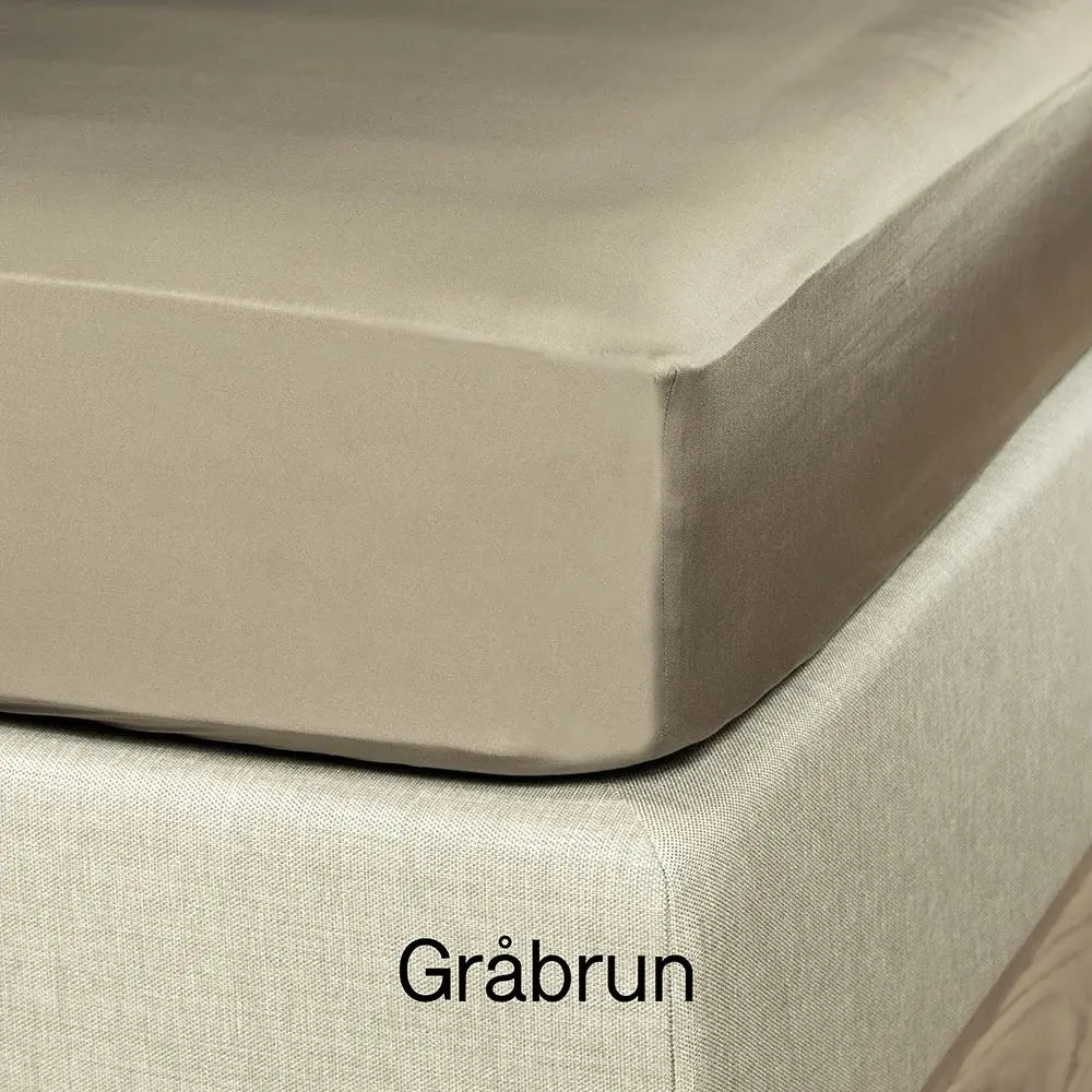 100 % lyocell bambus faconlagen | 140 x 200 x 35 cm – Brun – Gråbrun