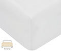 Jersey stæklagen 180x200 - højde 25 cm - 130gsm – Hvid