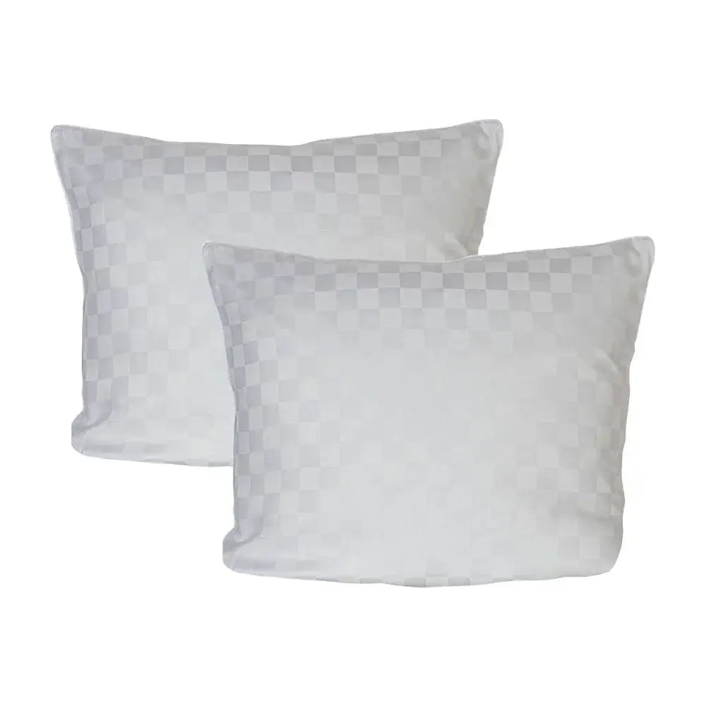 2 pak - Cadiz 100% bambus hovedpudebetræk  | 60 x 63 cm | Tern – Hvid