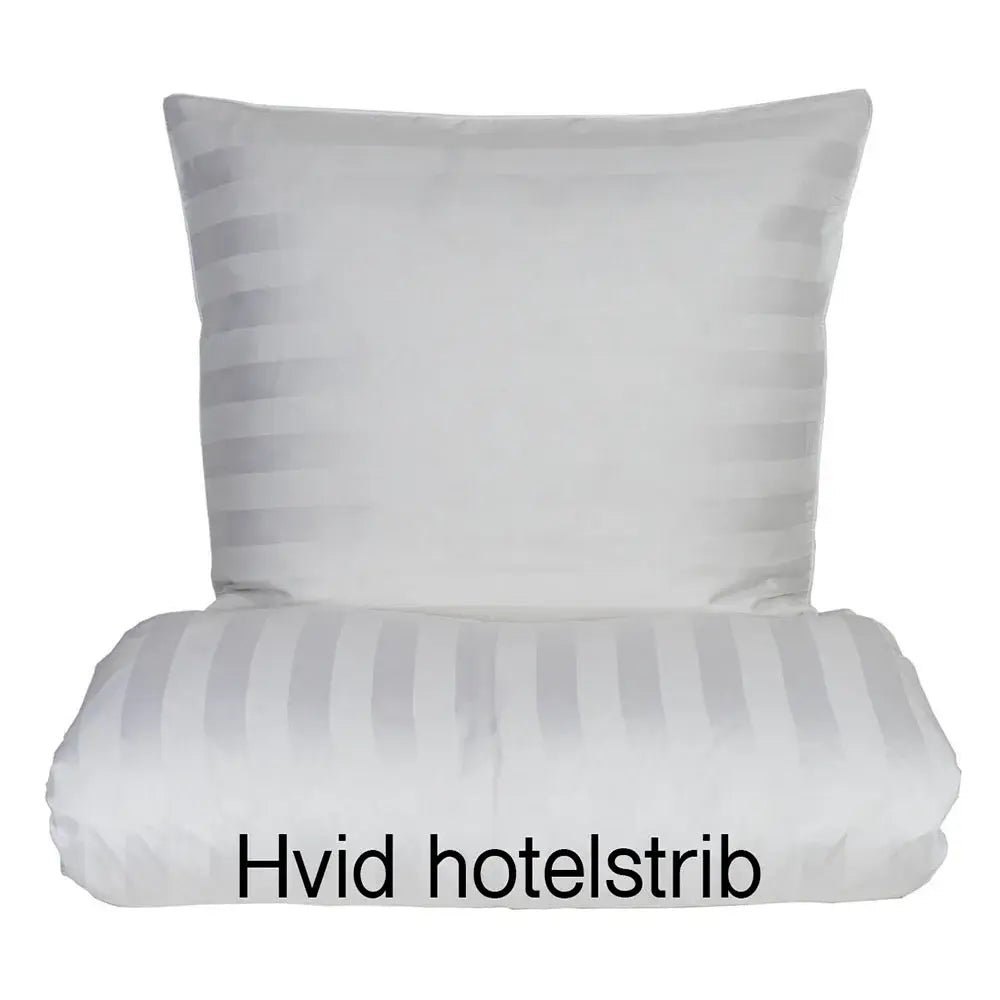 100 % lyocell bambus sengetøj | 140 x 200 cm – Hvid med striber