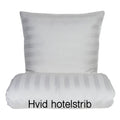 100 % lyocell bambus sengetøj | 140 x 200 cm – Hvid med striber