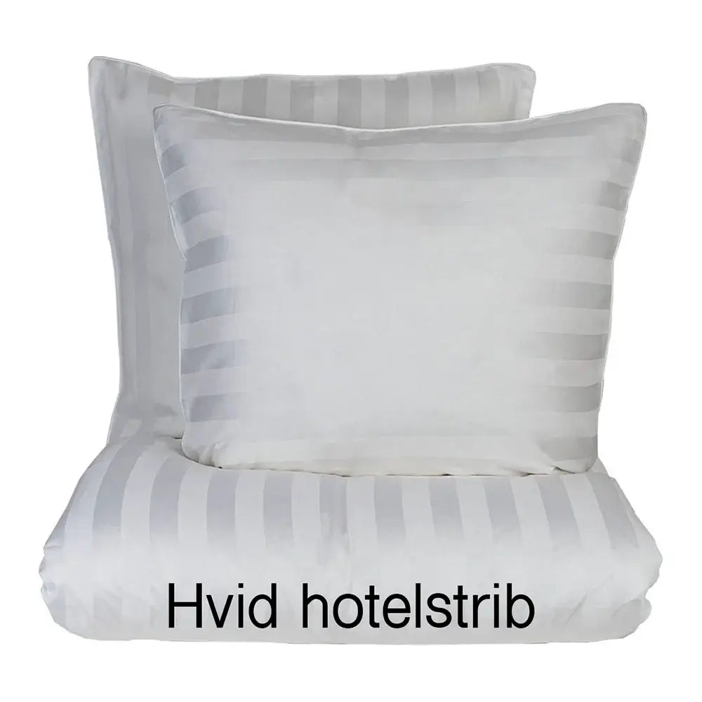 100 % lyocell bambus sengetøj | 240 x 220 cm – Hvid – Striber
