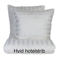 100 % lyocell bambus sengetøj | 240 x 220 cm – Hvid – Striber