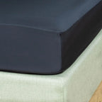 100 % lyocell bambus faconlagen | 90 x 200 cm – Blå