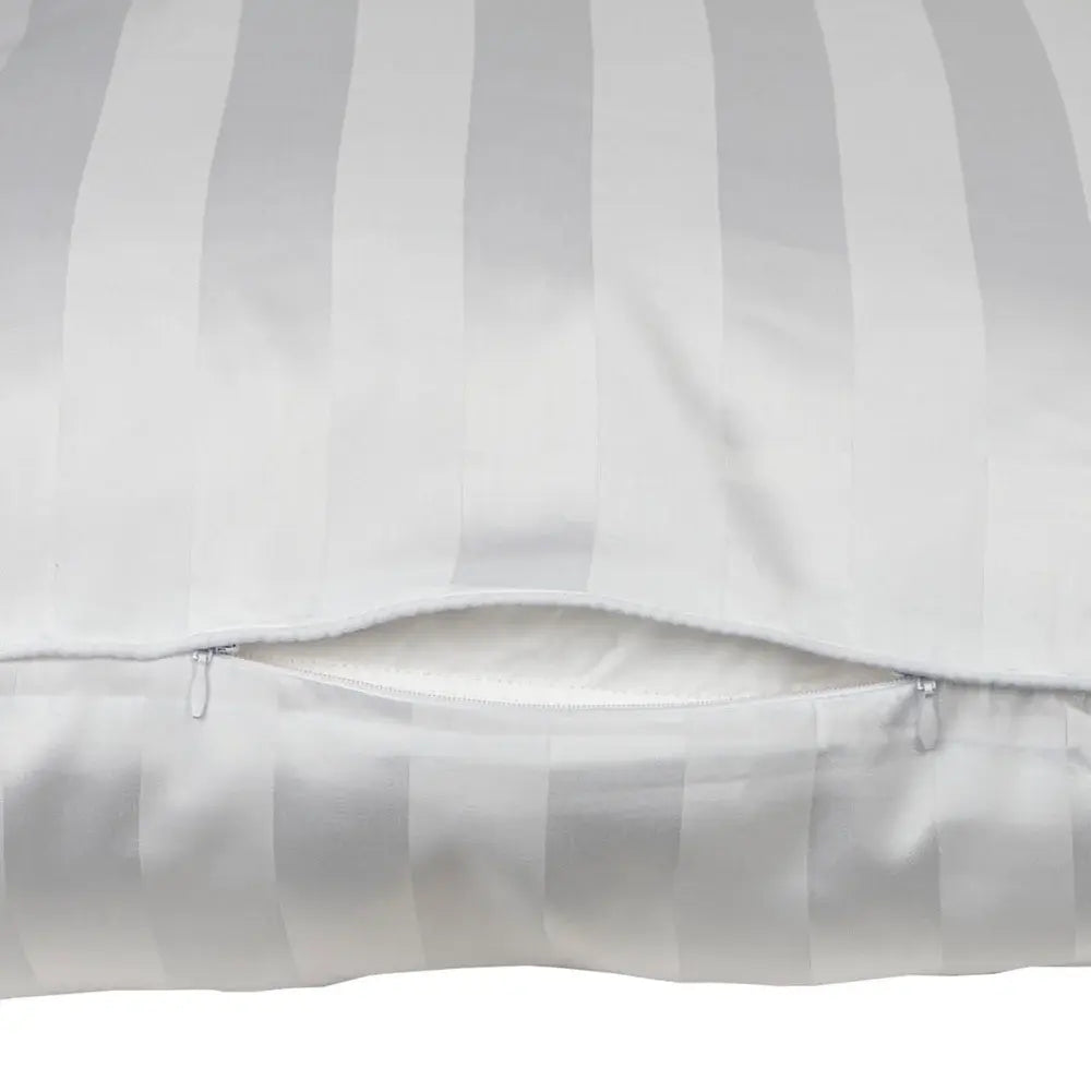 100 % lyocell bambus sengetøj | 200 x 220 cm – Hvid – Striber
