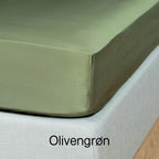 100 % lyocell bambus faconlagen | 140 x 200 x 35 cm – Grøn – Olivengrøn