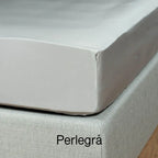 100 % lyocell bambus faconlagen | 90 x 210 cm – Perlegrå