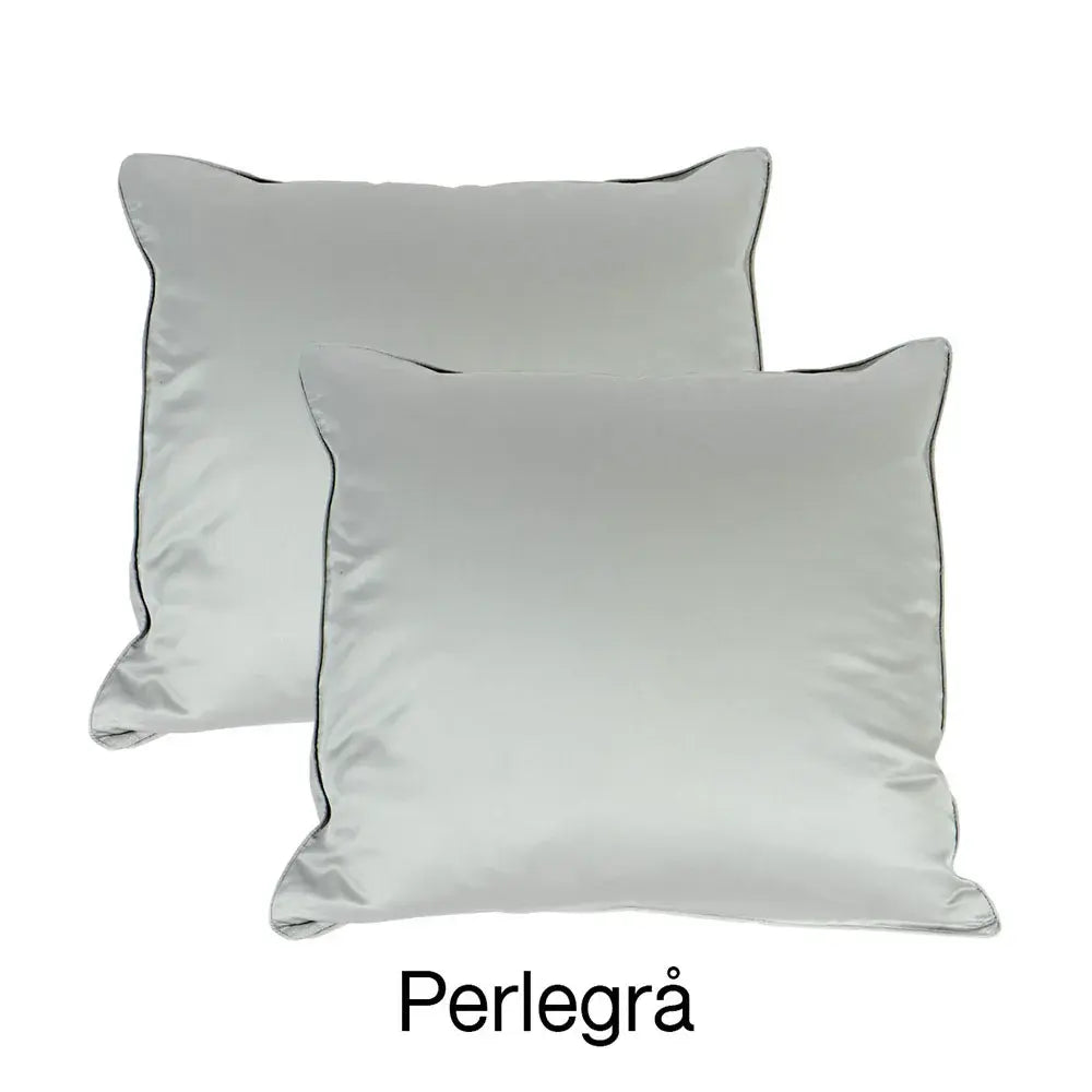 2 stk – 100 % lyocell bambus hovedpudebetræk | 60 x 63 cm – Perlegrå