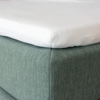 SOPIRE Superior plain satin faconlagen | Hvid | 180 x 200 x 30 cm