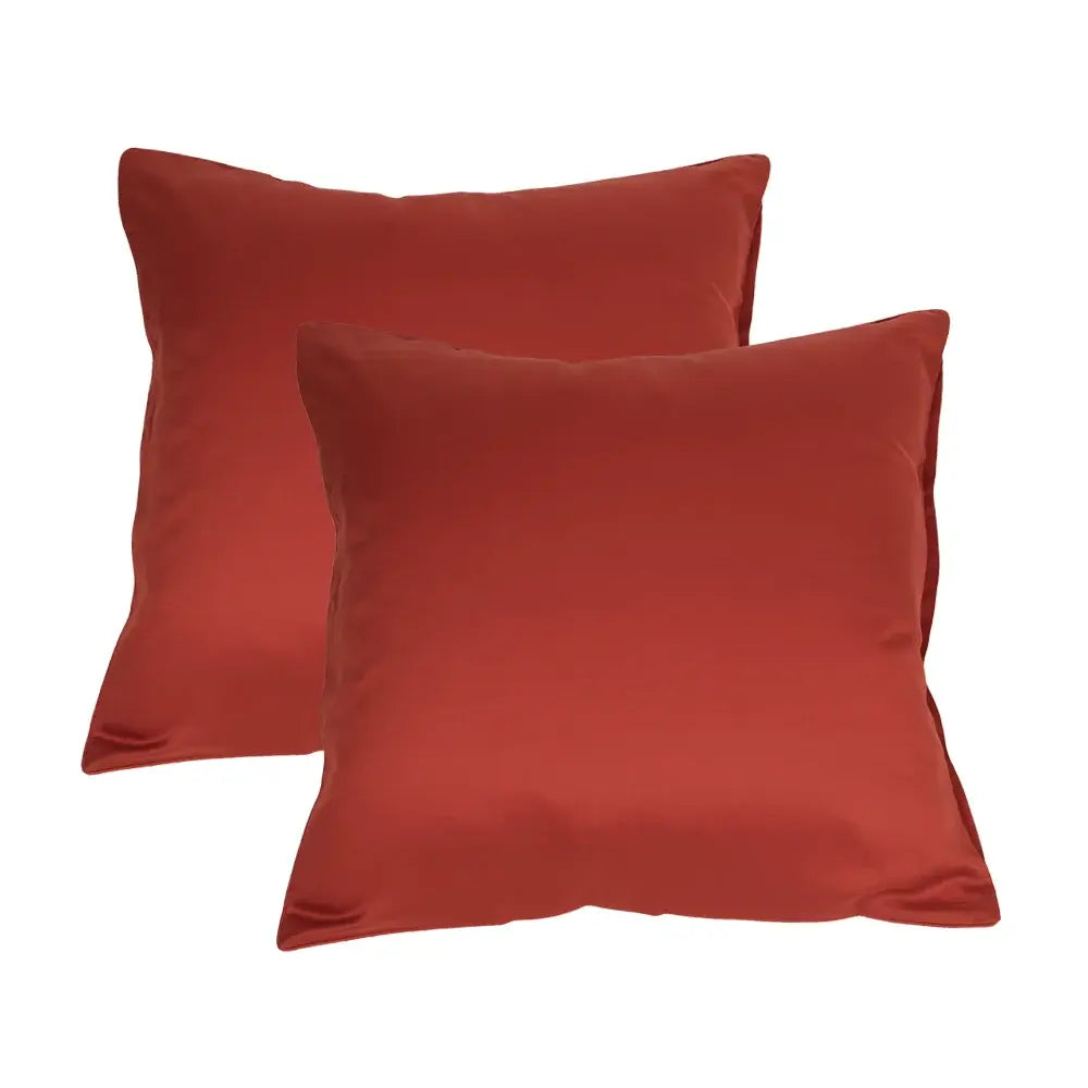 2 stk – 100 % lyocell bambus hovedpudebetræk | 60 x 63 cm – Bambus – Rustrød
