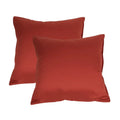 2 stk – 100 % lyocell bambus hovedpudebetræk | 60 x 63 cm – Bambus – Rustrød