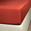 100 % lyocell bambus faconlagen | 160 x 200 cm – Rød