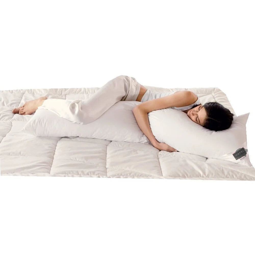 JOHAN HEFEL SIDE-SLEEP-PILLOW 160X35 INCL 2 STK SMAL STRIB TC 300 BOMULDS BETRÆK