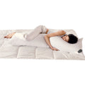 JOHAN HEFEL SIDE-SLEEP-PILLOW 160X35 INCL 2 STK SMAL STRIB TC 300 BOMULDS BETRÆK