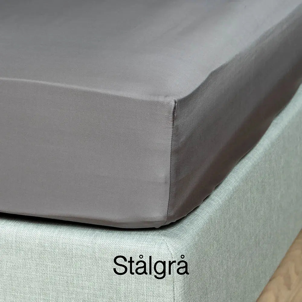 100 % lyocell bambus faconlagen | 210 x 210 cm – Grå – Stålgrå
