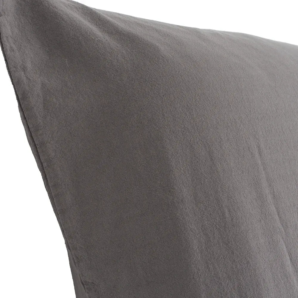 2 stk – Stone Washed hovedpudebetræk | 60 x 63 cm – Antrasit